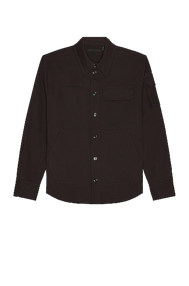 Helmut Lang Brushed Twill Shirt in Brown