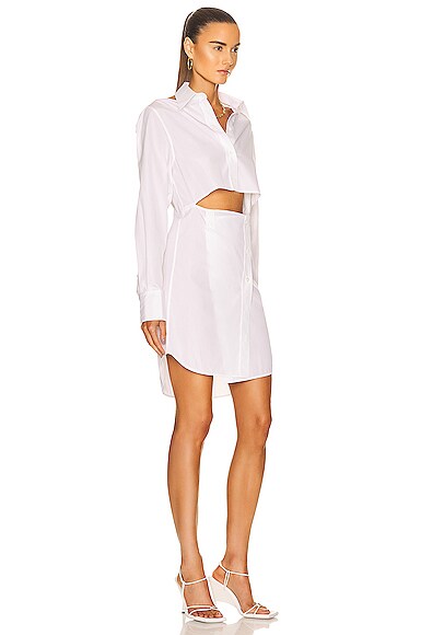 Helmut lang sales white shirt dress