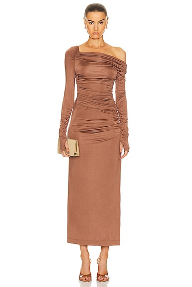 Luster Dress in Taupe