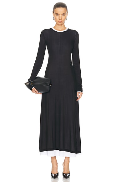 Helmut Lang Double Layer Dress in Black