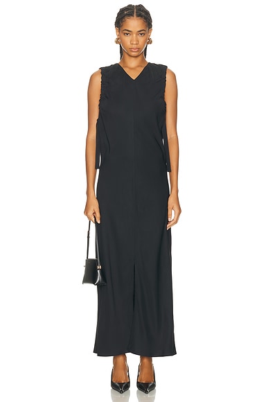 Helmut Lang Ruched Dress in Black