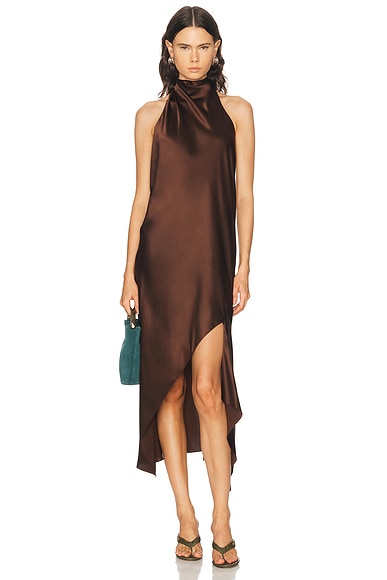 Helmut Lang Tie Neck Dress in Serra