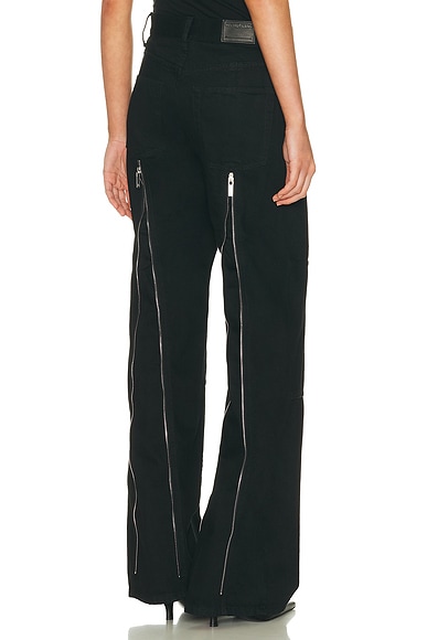 Helmut Lang Zip Carpenter in Rinsed Black