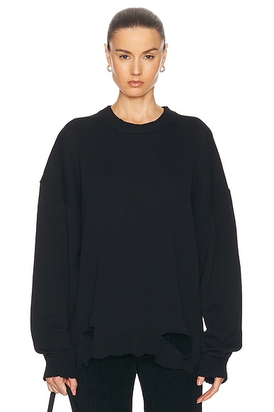 Helmut Lang Crewneck Sweater in Black
