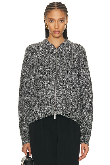 Marled Zip Up Sweater