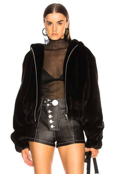 Helmut lang hooded mink bomber store