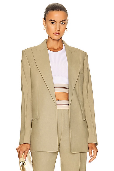 Helmut Lang Peal Label Blazer in Taupe