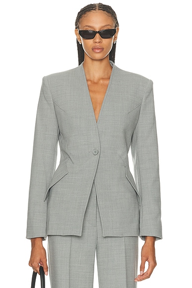 Helmut Lang Blazer in Light Grey Melange
