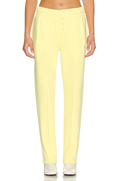 Helmut Lang Button Sweatpant in Yellow