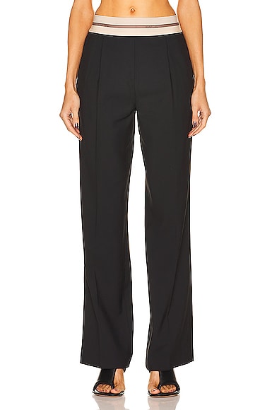 Helmut Lang Pull On Suit Pant in Black
