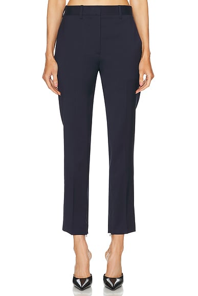 Helmut Lang Crop Tailored Trouser in Navy