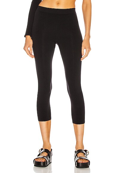 Helmut Lang Seamless Jersey Pedal Pusher Trouser In Black