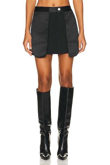 Shop Helmut Lang Short Skirt In Black