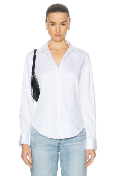 Shop Helmut Lang Fitted Shirt In Optic White