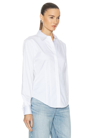 Shop Helmut Lang Fitted Shirt In Optic White