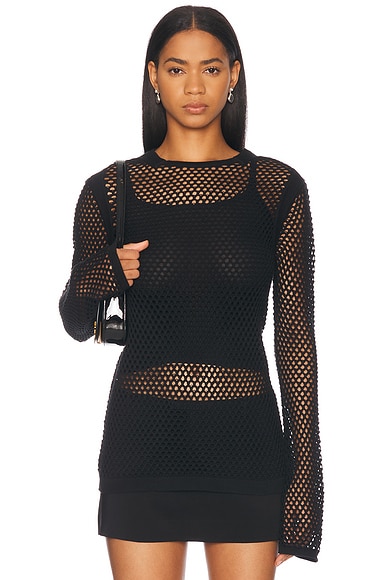 Mesh Long Sleeve Top