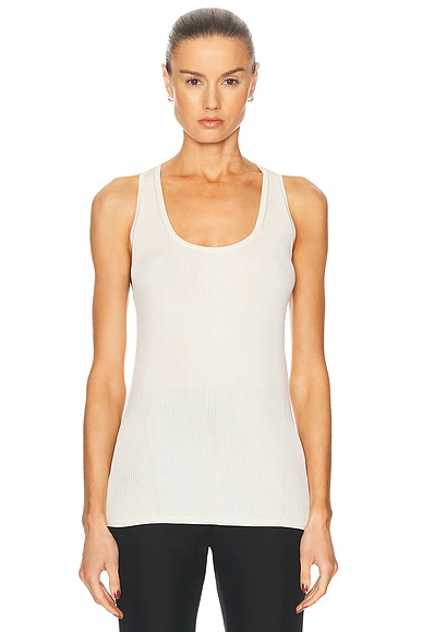 Helmut Lang Twist Tank Top in White