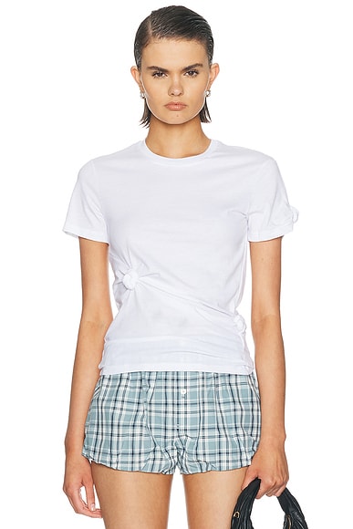 Helmut Lang Knot Baby Tee in White