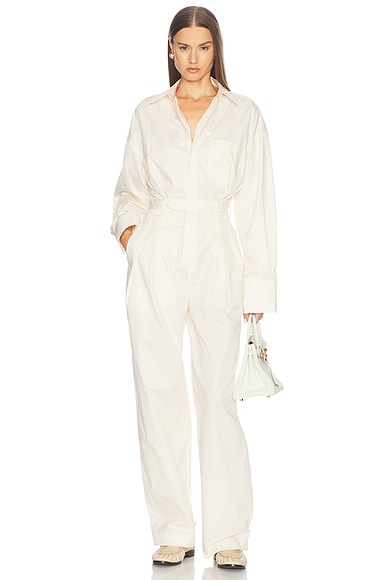 Helsa Paperbag Jumpsuit in Buttercream