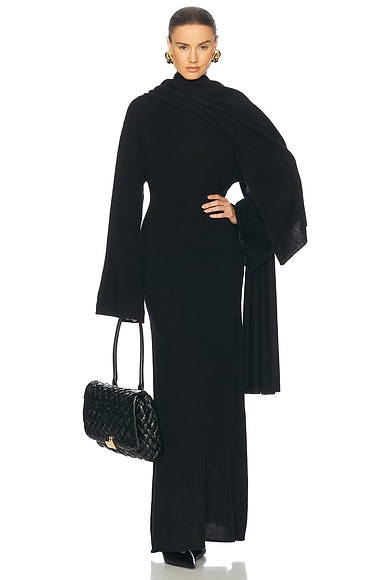 Helsa Boden Cashmere Maxi Dress in Black