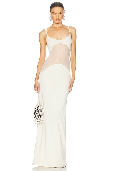 Sheer Knit Curve Maxi Dress