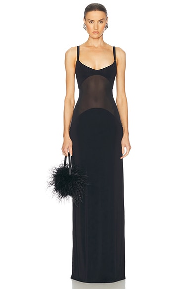 Sheer Knit Curve Maxi Dress