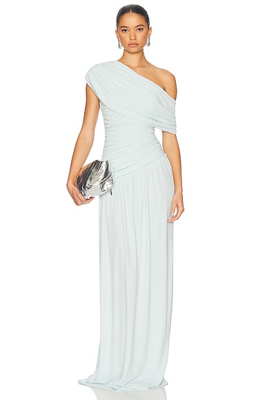 Helsa The Apolla Jersey Dress in Powder Blue