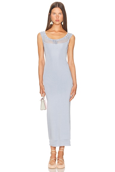 Helsa Brie Midi Dress in Sky Blue