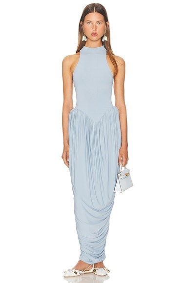 The Duchess Jersey Dress in Summer Sky