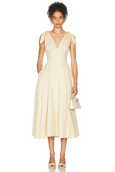 Fairweather Midi Dress in Stretch Cotton Sateen