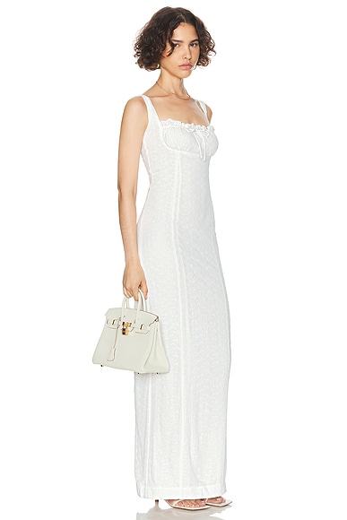 Shop Helsa Petite Eyelet Column Dress In White