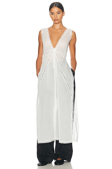Helsa Voile Daylight Nightgown in Ivory
