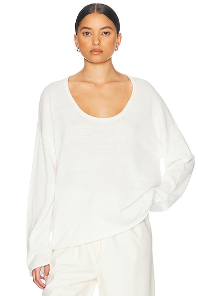 Helsa Palmer Sweater in Ivory
