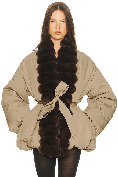 Bubble Puffer With Faux Fur
