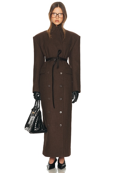 Italian Wool Blend Extra Long Coat