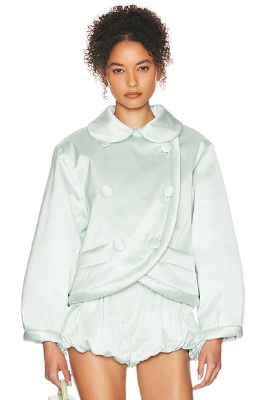 Helsa Sateen Puff Jacket in Glacier Blue