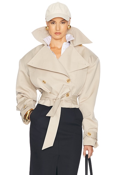 Oversized Cropped Trench