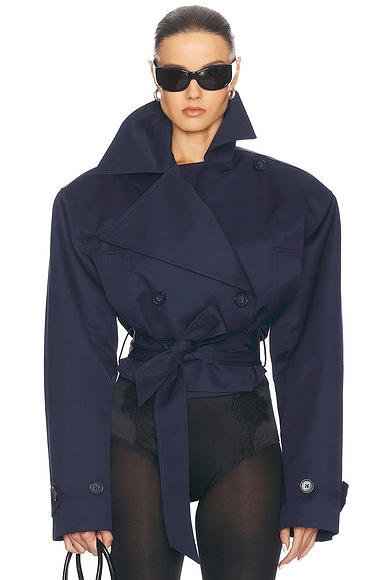 Oversized Cropped Trench