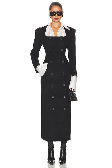 Helsa The Hourglass Coat in Black