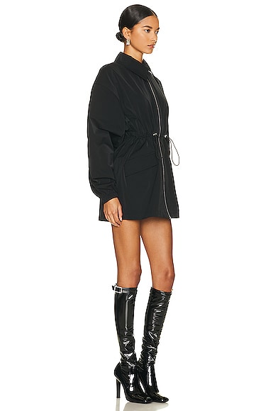 Helsa Tech Gabardine Zip Jacket In Black