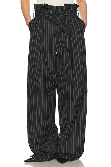 Stripe Twill Super Baggy Pants