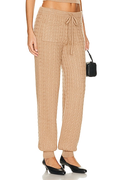 Shop Helsa Taiki Cable Pants In Cinnamon