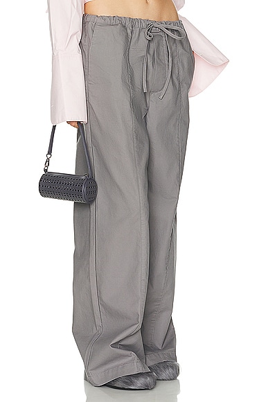 Shop Helsa Workwear Drawcord Pants In Dark Grey