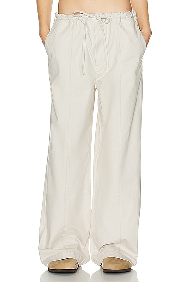 Helsa Workwear Drawcord Pants in Ecru