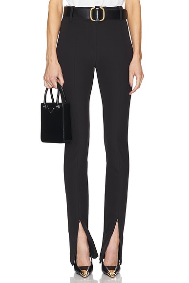 Helsa Stretch Twill Notch Pants in Black