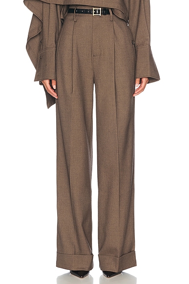 Helsa The Paperbag Trouser in Cocoa Melange
