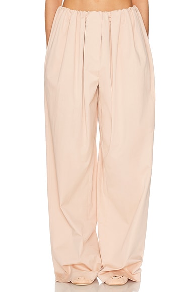 Cotton Twill Puff Pant in Shell