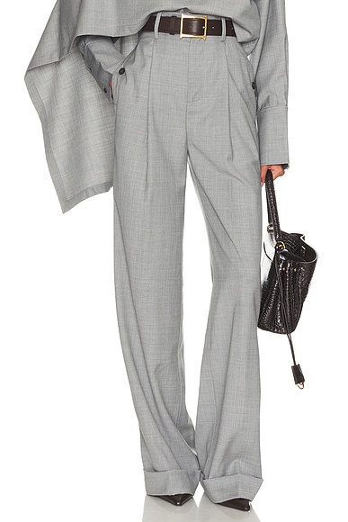 Helsa The Paperbag Trouser in Grey Melange