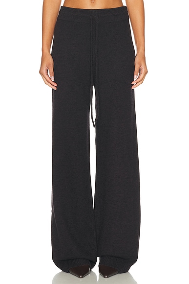 Helsa Paxton Knit Pant in Dark Brown