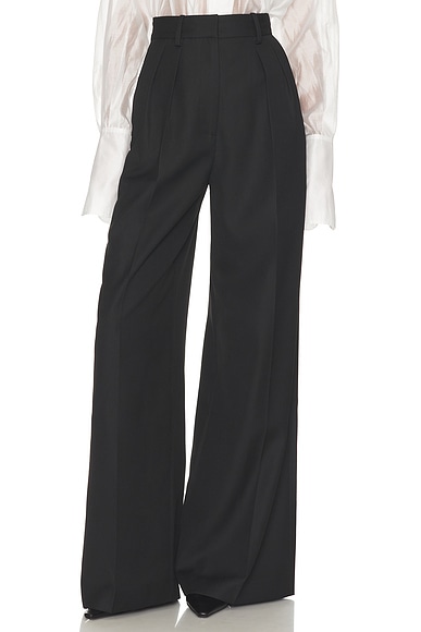 Helsa The Double Pleat Trouser in Black